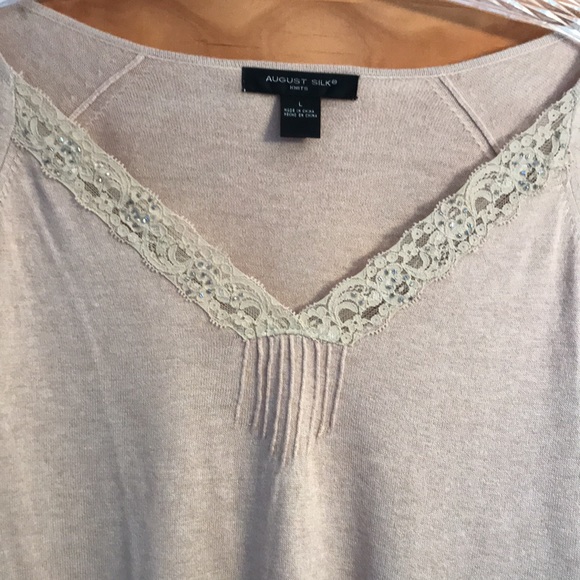 V Neck Silk/Wool Top - Picture 4 of 6